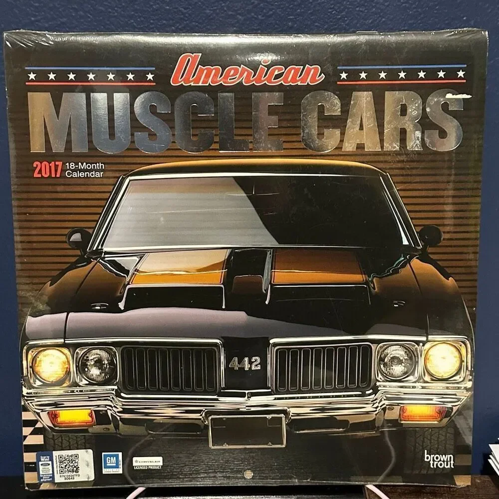 American Muscle Cars Year 2017 Wall Callendar 12” x 12”